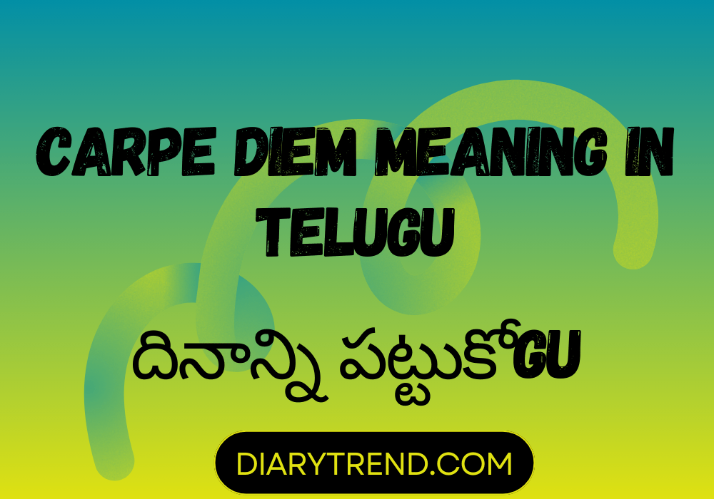 Carpe Diem Meaning In Telugu