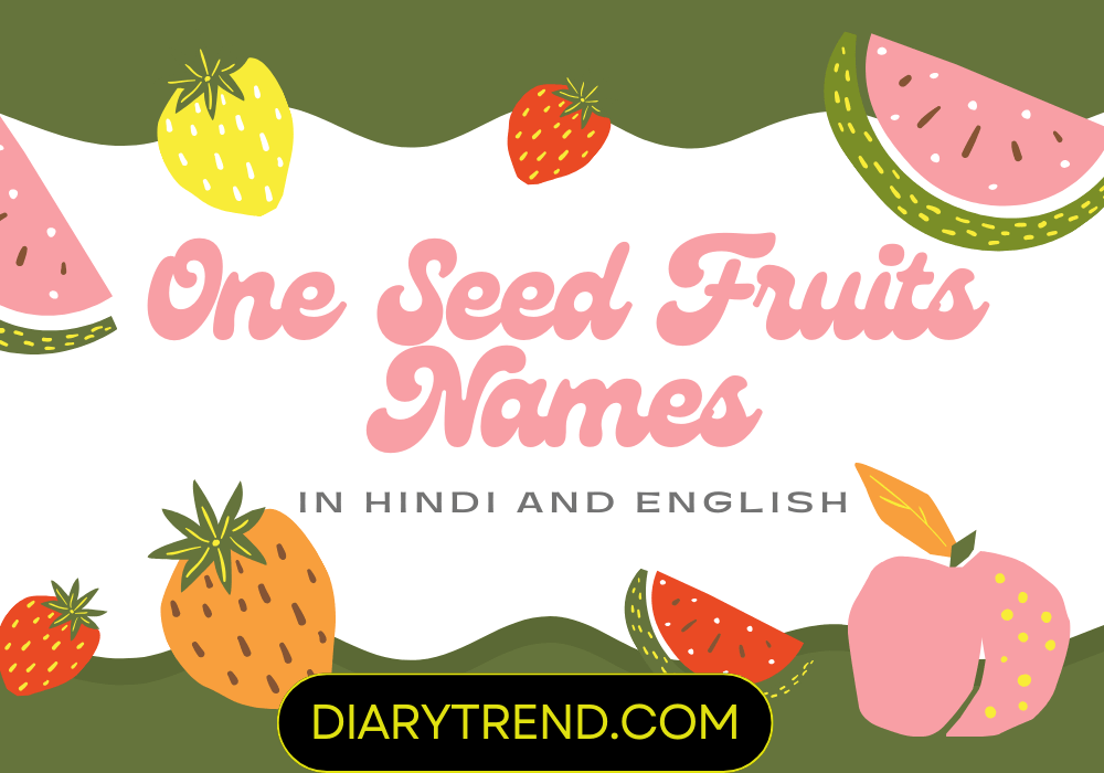 30 One Seed Fruits Names In Hindi And English