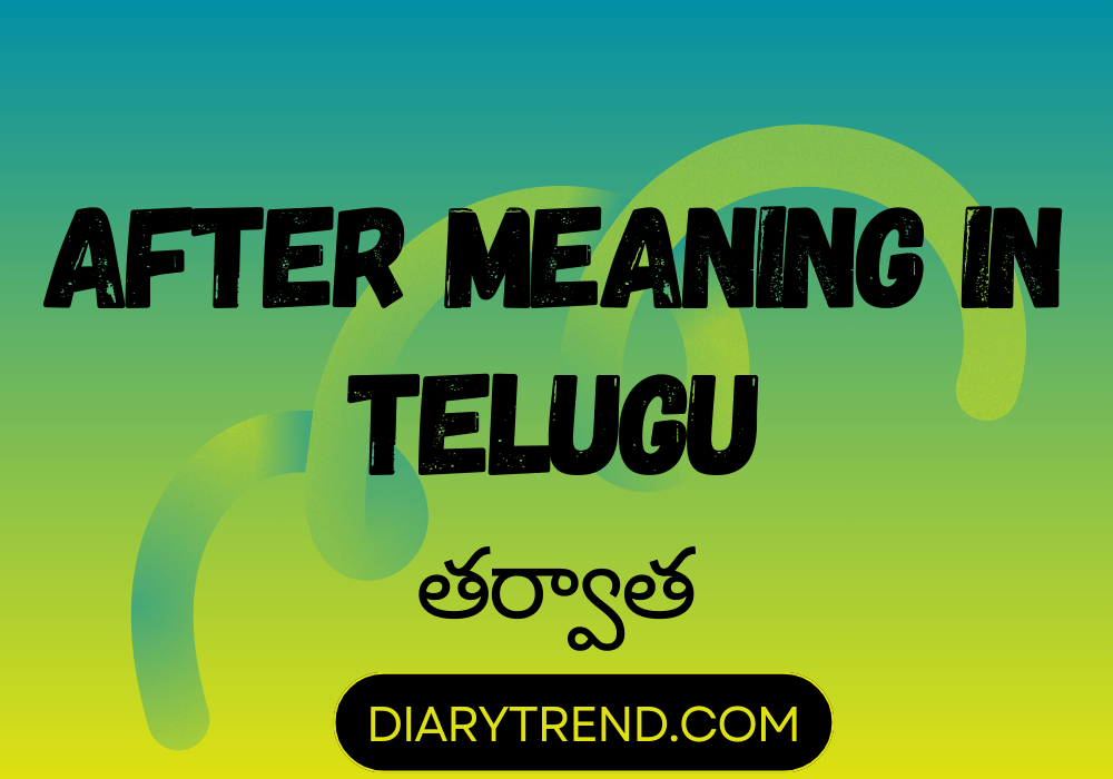 After Meaning In Telugu