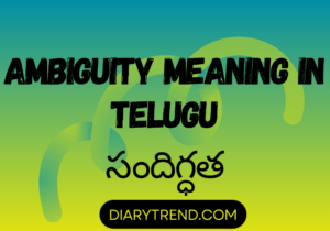 Ambiguity Meaning In Telugu – Diary Trend