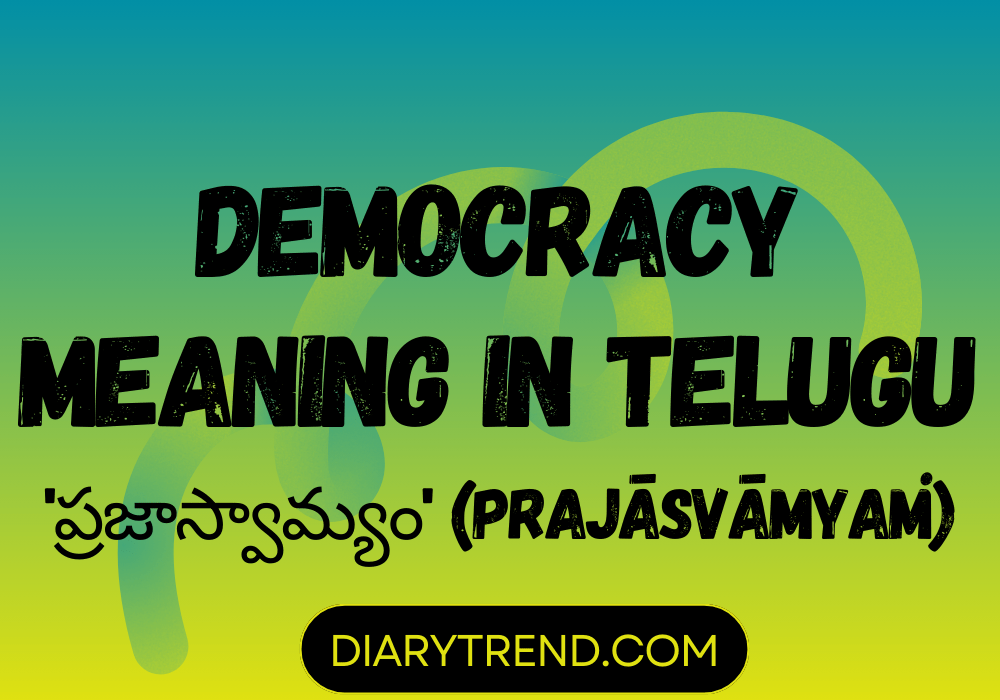 Democracy Meaning In Telugu