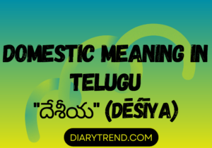 Domestic Meaning In Telugu – Diary Trend