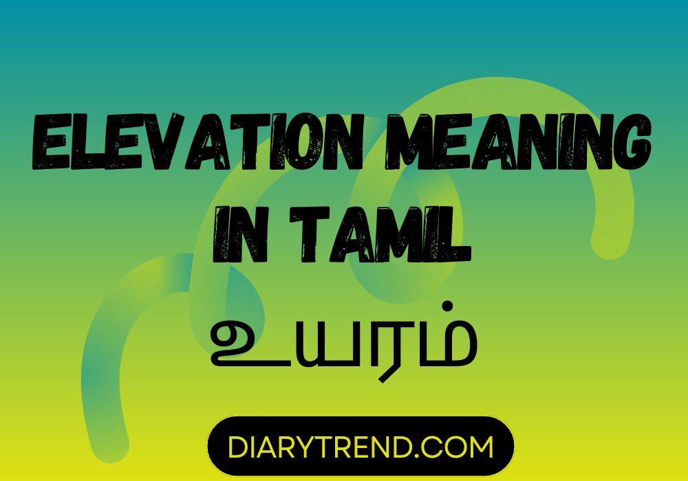 Elevation Meaning In Tamil